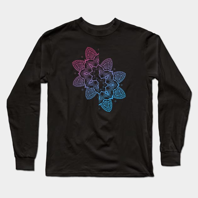 split flower mandala Long Sleeve T-Shirt by Blacklinesw9